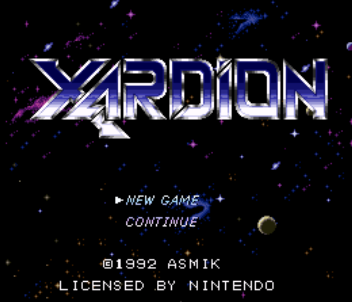 Xardion Title Screen